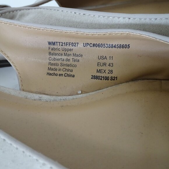 Time and Tru Beige Pointed Toe Slingback Flats Memory Foam Size 11 Fabric Upper - Picture 5 of 6